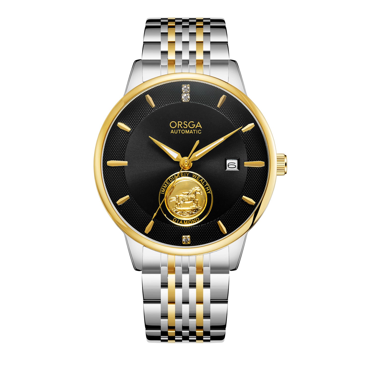 Waterproof Transparent Bottom Business Men's Mechanical Watch