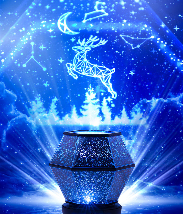 Children's rotating stars, dreamlike starlight night lights