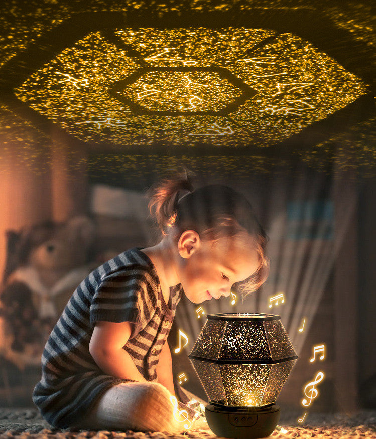 Children's rotating stars, dreamlike starlight night lights