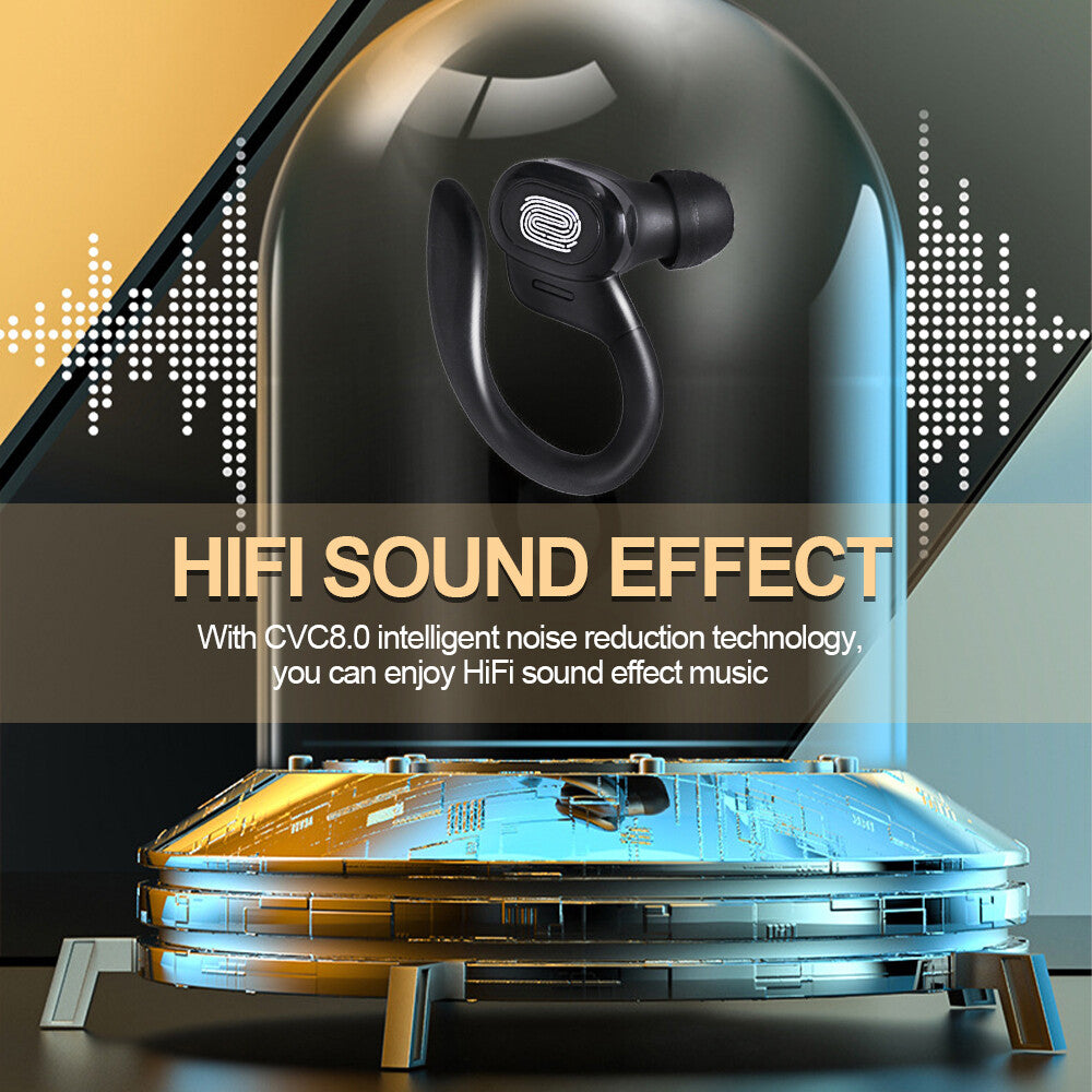 Sports Wireless Bluetooth Earphones Headphones Ear Hook Running Bass Earbuds