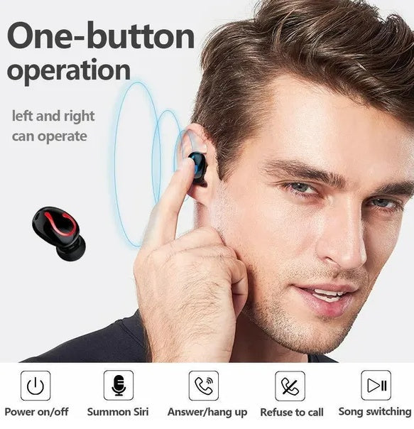 Bluetooth 5.1 Headset TWS Wireless Earphones Mini Earbuds Stereo Headphones IPX7