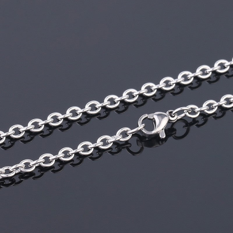 Stainless Steel Wing Pendant Necklace Dripping Oil